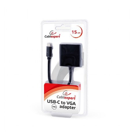 Cablexpert 15 pin HD D-Sub (HD-15) | Male | 24 pin USB-C | Male | Black | 0.15 m